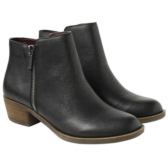 Kensie Shoes - kensie Women's Black Leather Short Ankle Boots New